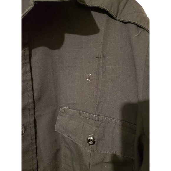 Brigade Quartermasters (2) black long sleeve button down security shirts, size m - Picture 9 of 13